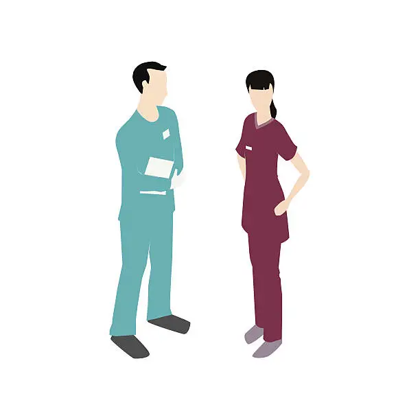 Vector illustration of Hospital staff illustration