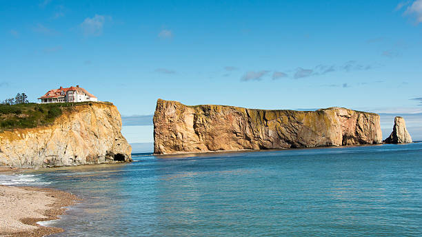 istock Perce' Rock taken from the wharf in Perce', Quebec 488535498