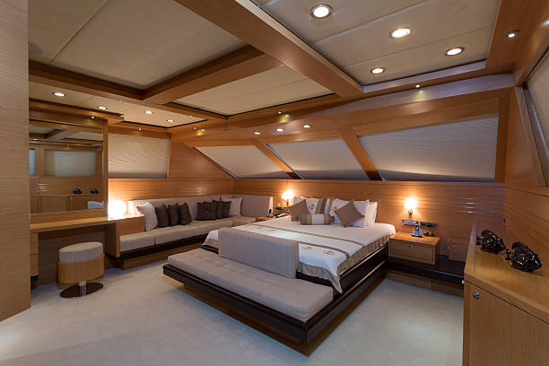 istock Luxury yacht interior, yacht cabin 488535854