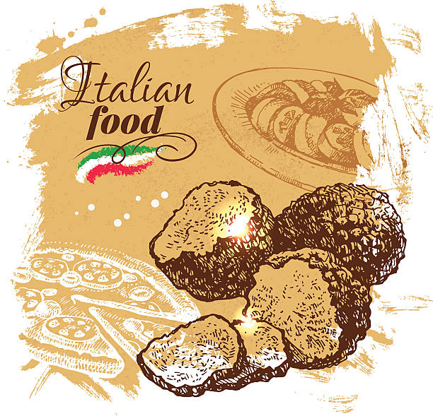 ilustrações, clipart, desenhos animados e ícones de desenho de mão desenhada comida italiana background.vector ilustração. r - italian salad