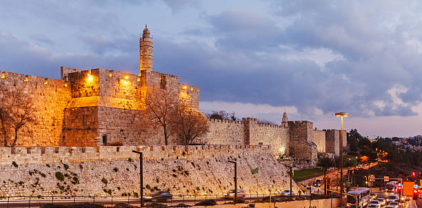 istock Walls of Ancient City at Night, Jerusalem 488540778