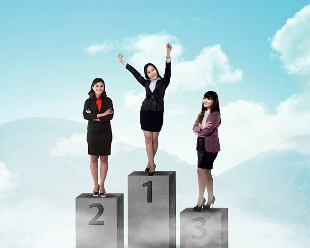 istock Business person standing on the podium 488543124
