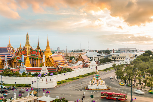 Wat Phra Kaew, Temple  Bangkok, Thailand.