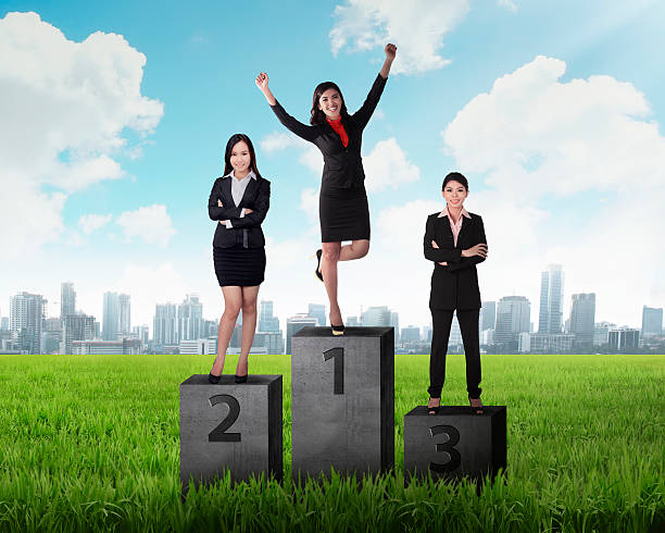 istock Business person standing on the podium 488543302