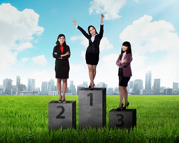 istock Business person standing on the podium 488543340