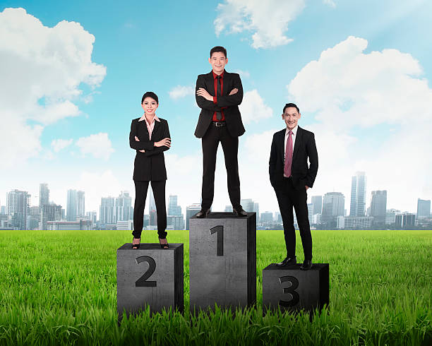 istock Business person standing on the podium 488543380
