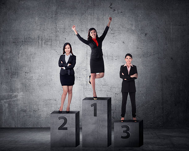 istock Business person standing on the podium 488543522