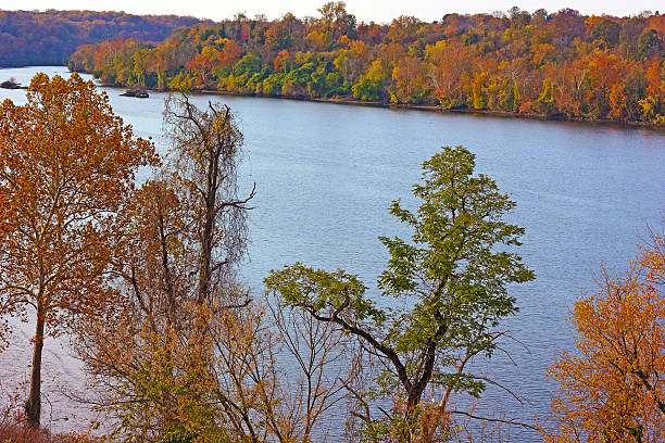 istock Potomac River in autumn colors in Washington DC, USA. 488544010