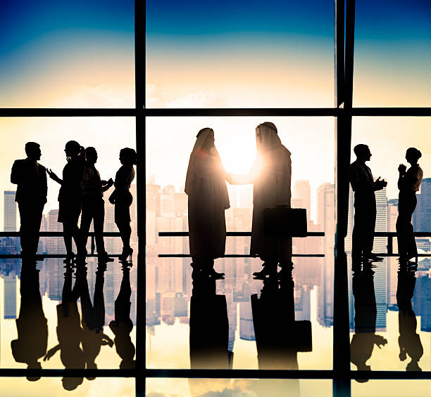 istock Business Meeting Handshake Silhouette Concept 488546406