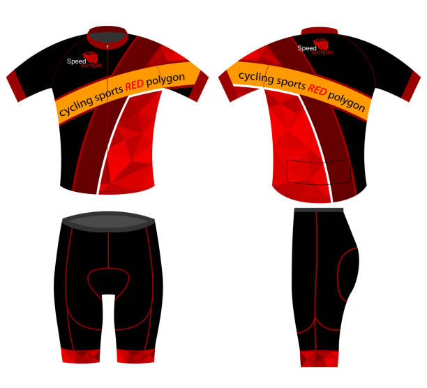 jazda na rowerze sportowych koszulka - cycling vest stock illustrations