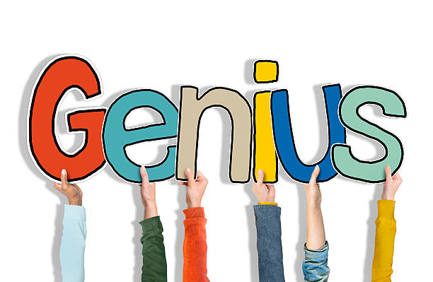 istock Group of Hands Holding Word Genius 488552726