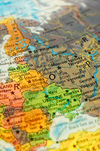istock map of Russia close-up 488554040