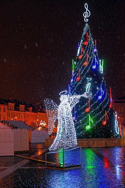 istock Christmas tree at the Town Hall Square 488555934