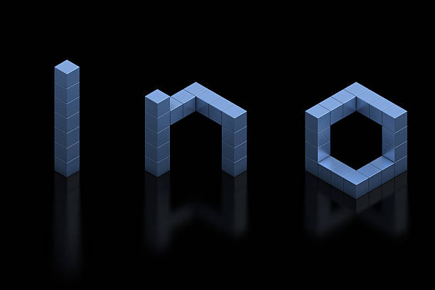 istock cubical 3d font letters L, N, O 488556657