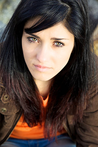 istock Sad serious teenager portrait 488557787