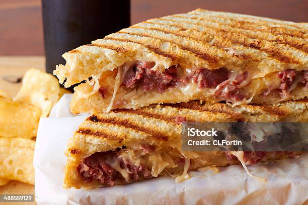 Grilled Panini Sandwich Stock Photo - Download Image Now - Panini, Reuben Sandwich, Close-up