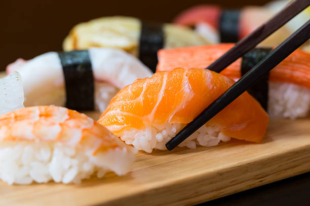 istock Sushi set, Japanese food 488559796