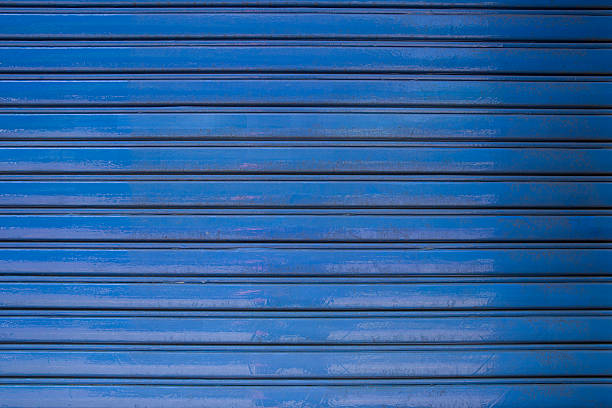 istock Background of blue metal door 488560090