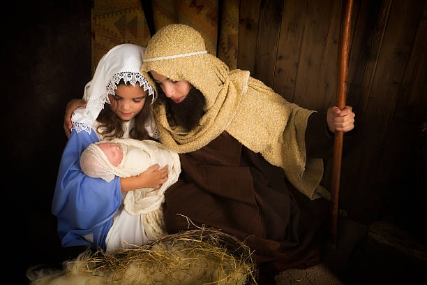 istock Kids christmas play 488561428