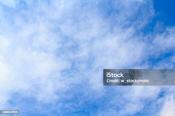 Distribution Of White Clouds On The Clear Blue Sky Stock Photo - Download Image Now - Abstract, Backgrounds, Beauty