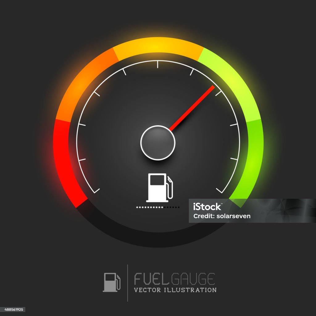 Fuel Gauge Vector A fuel gauge, speedometer vector illustration Fuel Gauge stock vector