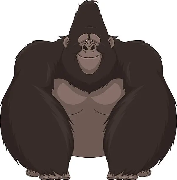 Vector illustration of Funny monkey