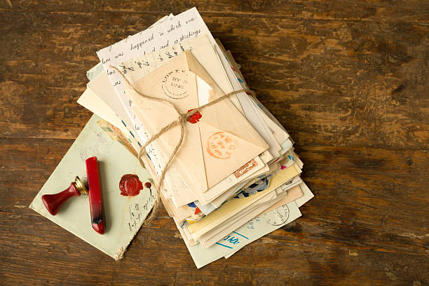 istock Wax seal and vintage letters 488562846