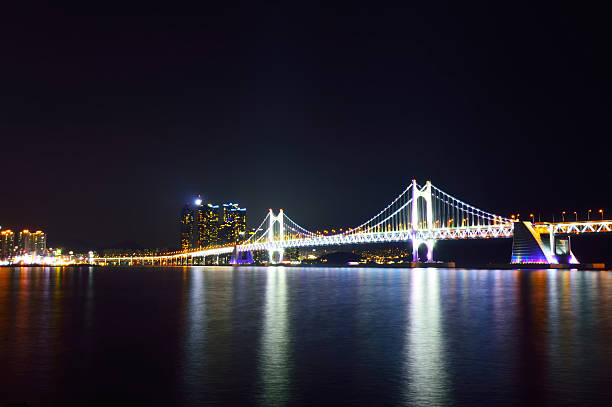 istock Gwangan also called diamond bridge at night, Busan 488563841