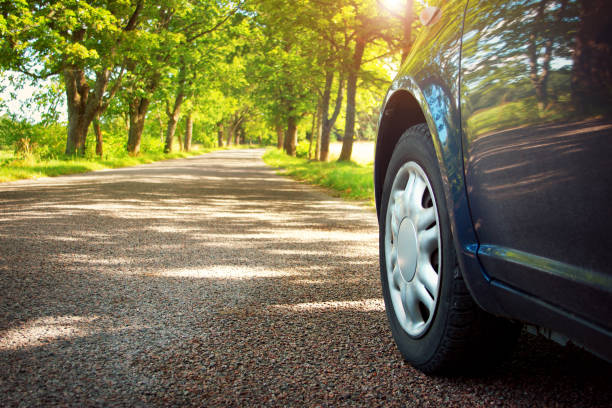 istock Car on asphalt road in summer 488564634