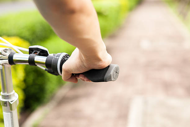 istock Young man riding on the bicycle on the pathway 488566286