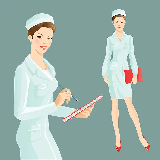 Vector illustration of nurse or doctor