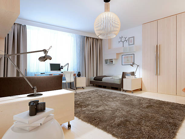 istock Design of contemporary bedroom 488570302