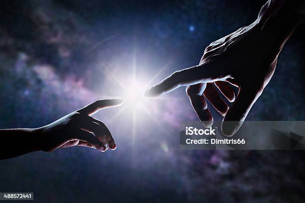 Hand Of God Stock Photo - Download Image Now - God, Origins, Creation