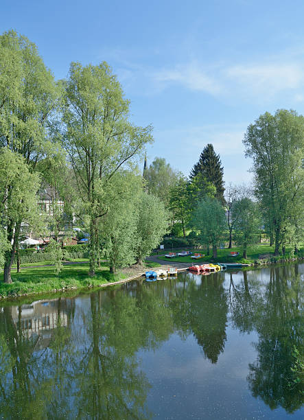 istock Village of Herchen at River Sieg in Siegerland,Germany 488573633