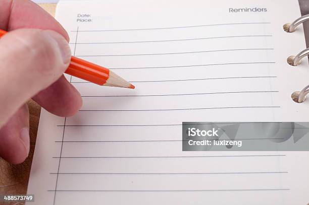 Writing On Notebook Stock Photo - Download Image Now - Adult, Adults Only, Blank