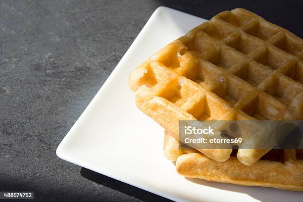 Wafles Stock Photo - Download Image Now - 2015, Baked Pastry Item, Breakfast