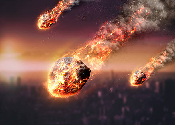 istock Meteor glowing as it enters the Earth's atmosphere 488576154