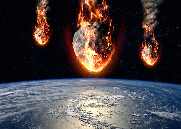 istock Meteor glowing as it enters the Earth's atmosphere 488576186