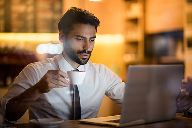 istock Digital nomad in the coffee shop 488577464