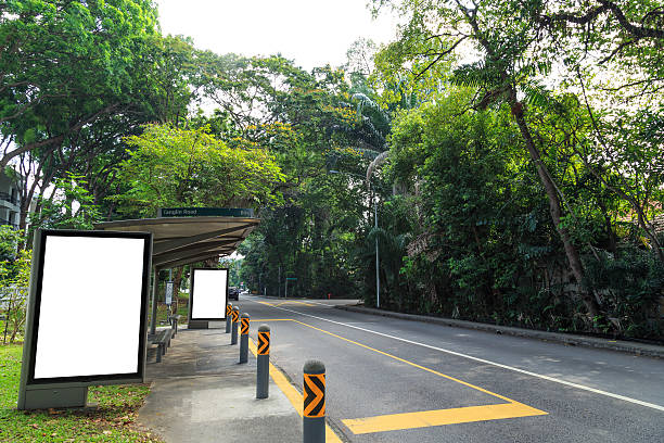 istock bus stop in green enviroment 488577483