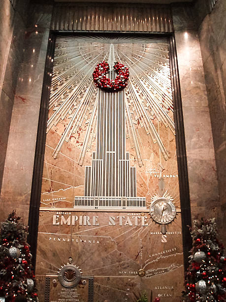 Empire State Building interior stock photo