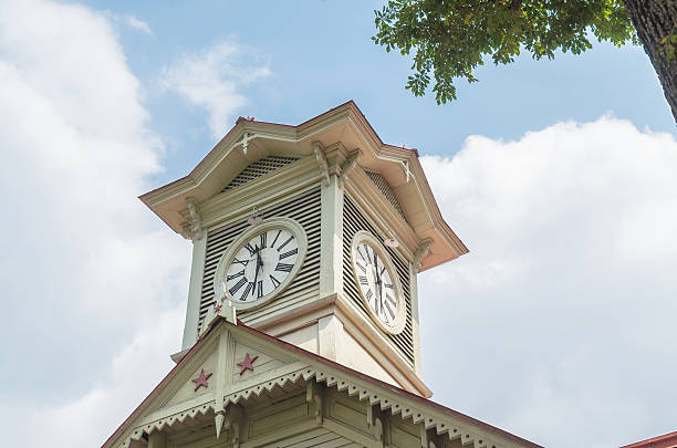 istock Sapporo city clock tower in summer at hokkaido 488578718