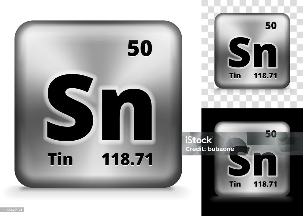 Tin Square Element Hintergrund-Set - Lizenzfrei Atom Vektorgrafik