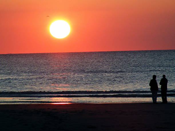 istock Couple Watching Sunset At The Beach In Summertime 488580596