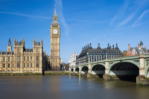 View of Big Ben and Houses of Parliament, London, UK