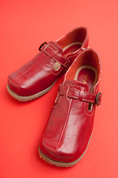 istock Leather shoes red for women 488592037