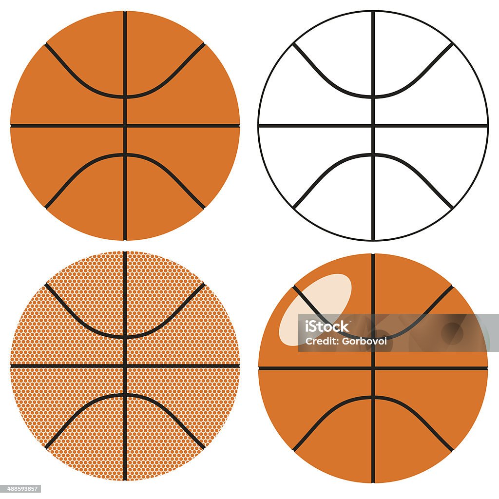 Basketball ball set Basketball ball set isolated on a white background. Vector illustration. Basket stock vector