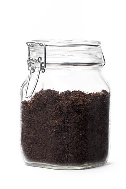 Soil In A Clean Transparent Jar stock photo
