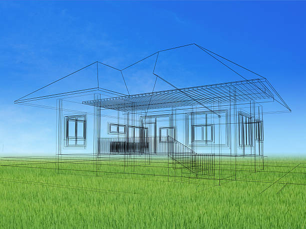 istock sketch design of house on landscape 488594845