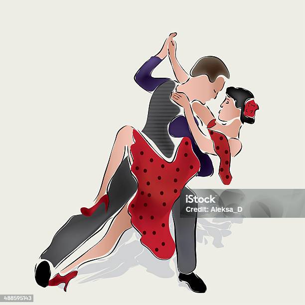 Dancing Couple Stock Illustration - Download Image Now - Activity, Adult, Adults Only